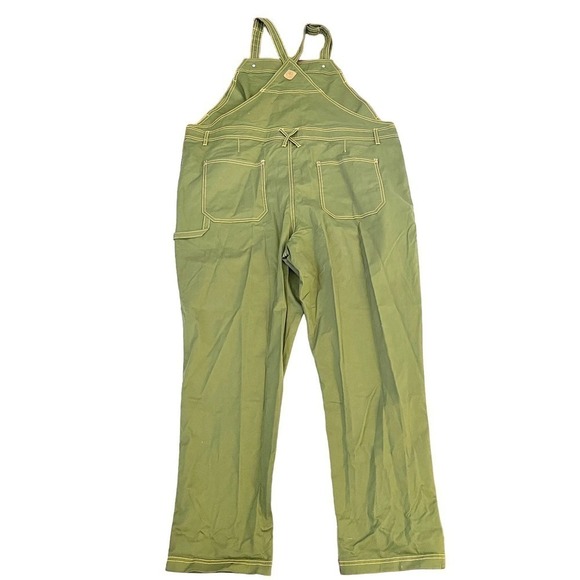 NWT UNISEX CHEFWEAR OLIVE Green Cotton Stretch Bib Overalls Sz XL - Picture 2 of 6